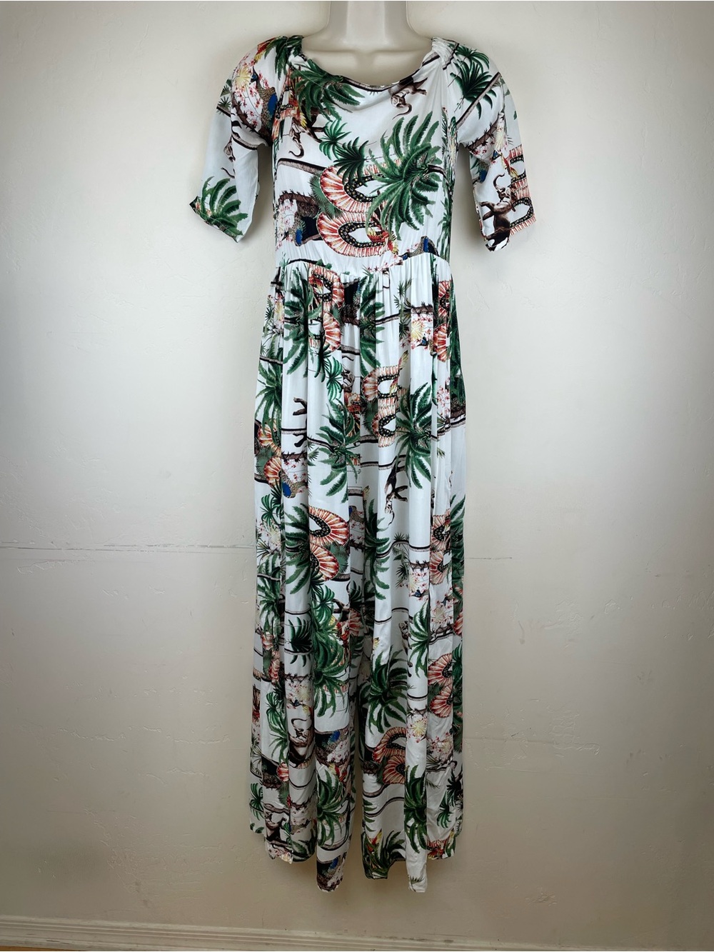 Jasse Tropical Palm Print Jumpsuit